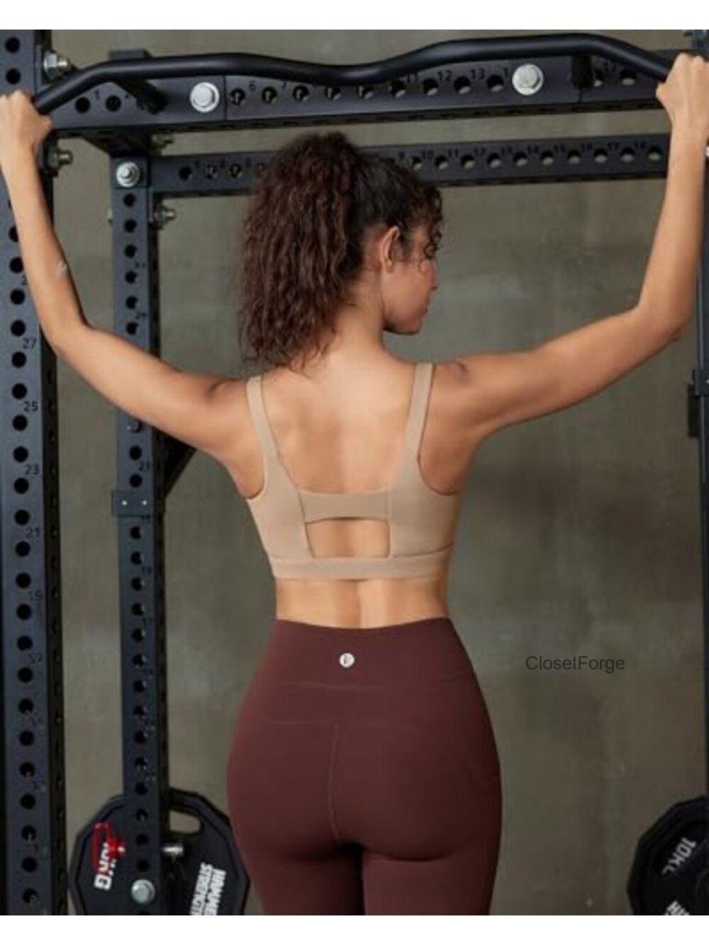 High Support Sports Bra with Molded Cups, Racerback, Wire Free, Pull-On - Picture 2 of 6